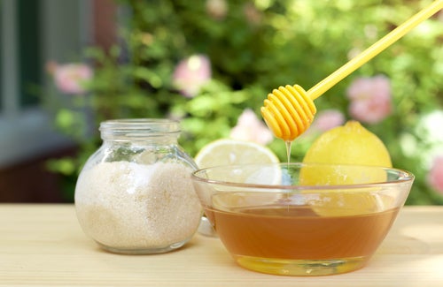 Exfoliante de azúcar y miel