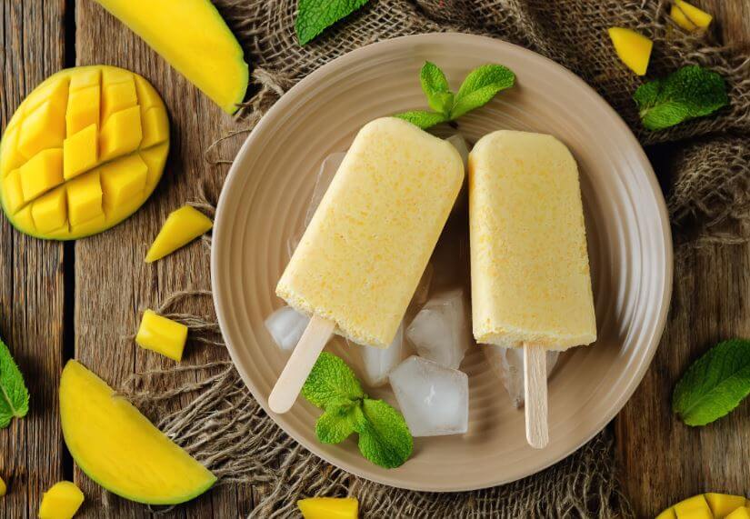 Deliciosa receta de helados de mango biche